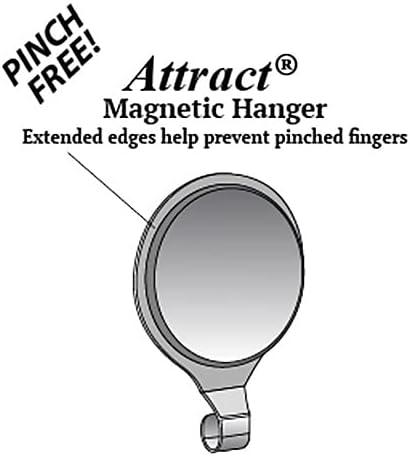 Haute Decor Attract Pinch-Free Magnetic Wreath Hanger White 1 Pack