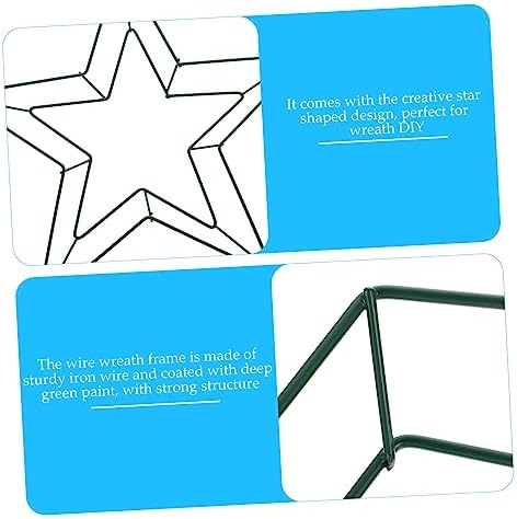 2pcs Star Shape Wreath Frame Rings for Wall Decor and Festival Decor