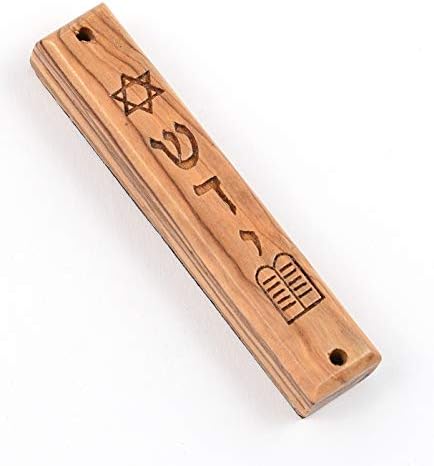 Peer Hastam Olive Wood Mezuzah Cases Set of 5