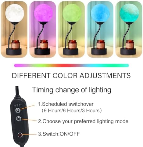 Candle Warmer Lamp with 7 Colors Moon Lamp Timer Controlled Energy Efficient Aesthetic Decor Gift for Mom