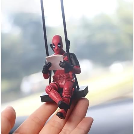 2Pcs Funny Swinging Superhero Car Decoration for Kids and Adults