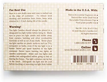 Pure Sandalwood Tealight Candles - 6 Pack Made in USA