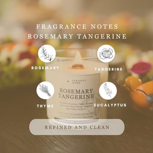 PERIPETI Home Rosemary Tangerine Scented Candle