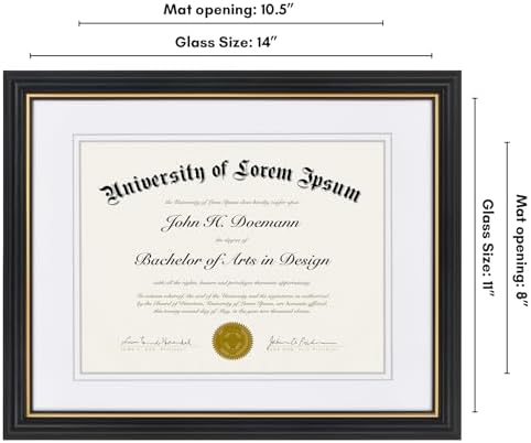 Americanflat Ornate Diploma Frame in Black