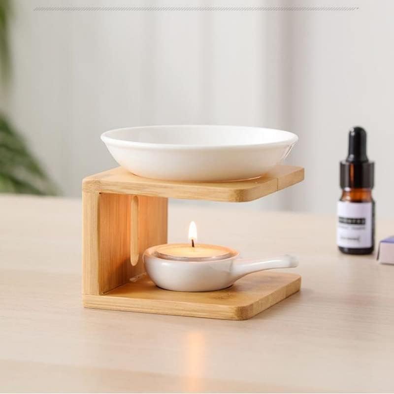 Warmself Wooden Essential Oil Burner with Candle Holder