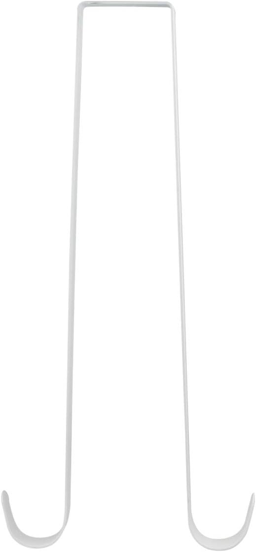 15 Inch Double Side Wreath Hanger - Over The Door Metal Hook for Christmas Wreath - Holds 2 Wreaths