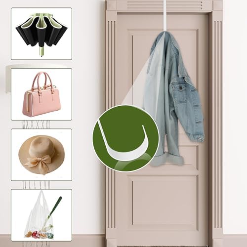 Nirohee 12 Inch White Wreath Hanger Hook for Front Door