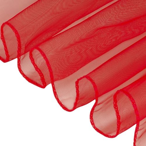 Set of 10 Chair Bows Red Sashes for Decor