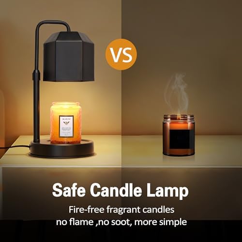 XJZJY Candle Warmer Lamp with Timer Dimmer Black