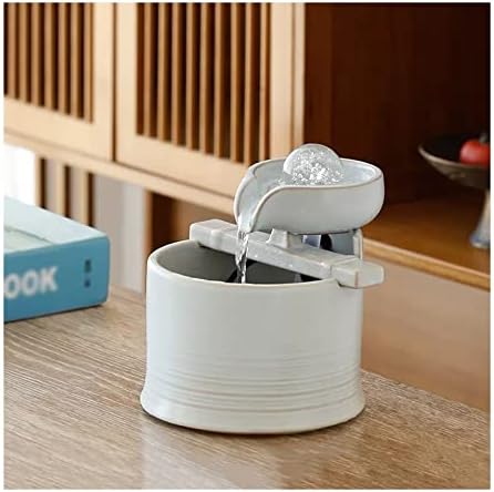 JOYNOW Tabletop Fountain Mini Ceramic Indoor Fountain