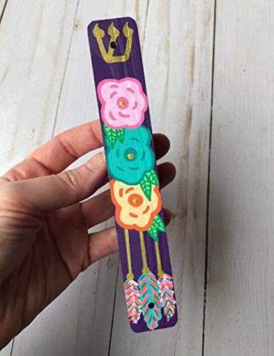 Dream Catcher Mezuzah Handmade Wood Scroll Case for Kids Girls Room