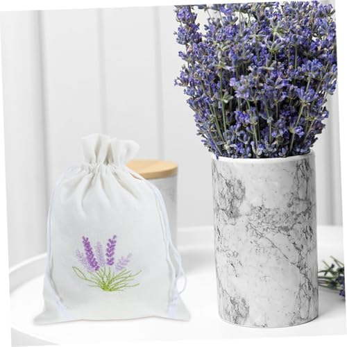 Happyyami Lavender Drawstring Cotton Sachet Bag for Fragrance Storage