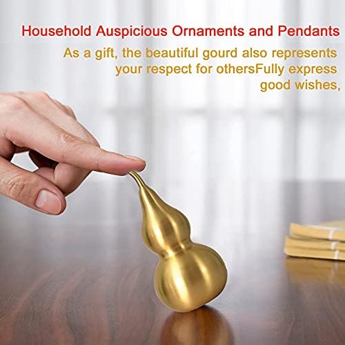 PAKUNDAS Brass Wu Lou Gourd Hanging Decoration with Tassel