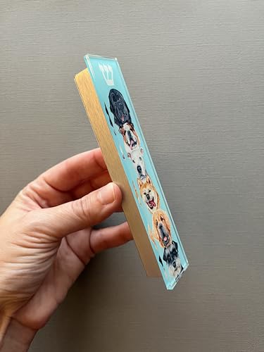 Dog Mezuzah Scroll Case Acrylic Aluminum Waterproof