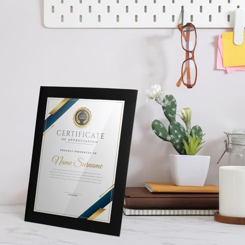 Tatuo 35 Pcs 85x11 Document Frames with Easel Stand Black