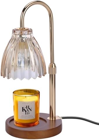 Electric Timer Candle Warmer Light with Adjustable Height and Dimmable Feature