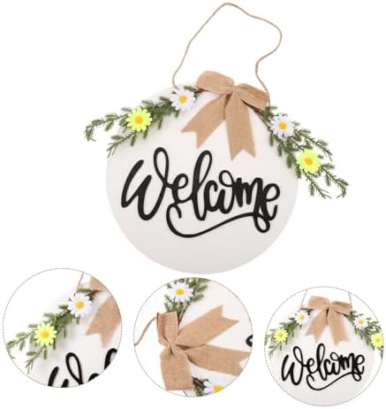 STOBAZA Round Sunflower Door Wreath Hanger Decor