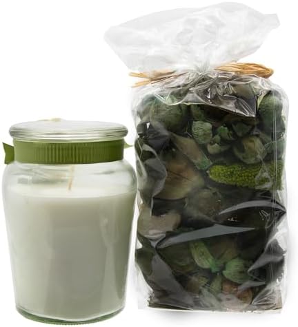 Classic White Gardenia Jar Candle and Potpourri Set