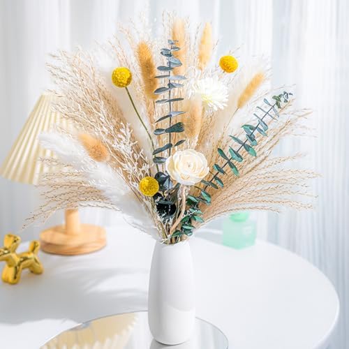WILD AUTUMN Pampas Grass Decor Set with Vase