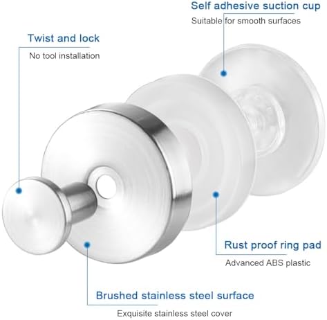 MrAthlet Suction Cup Wreath Hanger 15 Lbs 2 Pack