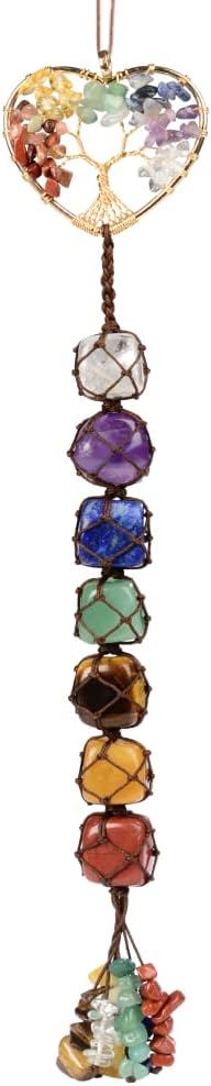 Cute Handmade Crystal Chakra Hanging Ornament for Home and Car Decor