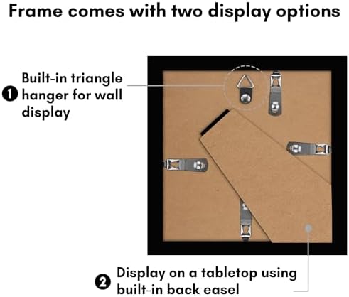 Americanflat 4x4 Picture Frame Set of 5 Black