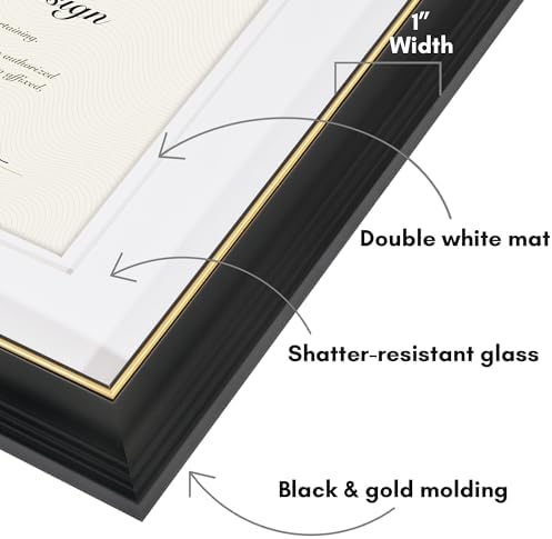 Americanflat Ornate Diploma Frame in Black
