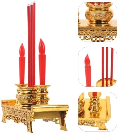 Uonlytech Chinese Style LED Candle Lamp for Meditation and Home Decor