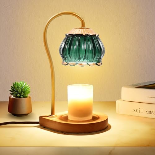 CABRHEART Golden-Green Candle Warmer Lamp with Timer