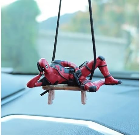 2Pcs Funny Swinging Superhero Car Decoration for Kids and Adults