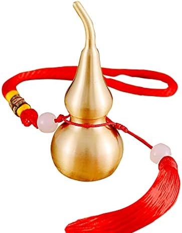 PAKUNDAS Brass Wu Lou Gourd Hanging Decoration with Tassel