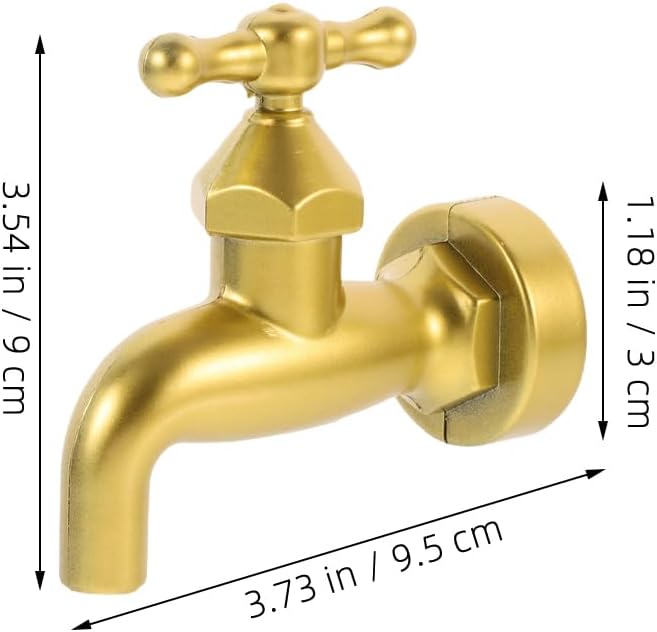 LOGOFUN 2pcs Gold Floating Tap Fountain Desk Decor Kit