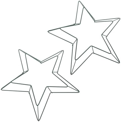 2pcs Star Shape Wreath Frame Rings for Wall Decor and Festival Decor