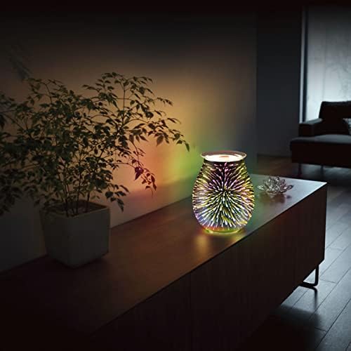 Makimoo 3D Firework Design Oil Lamp with Night Light