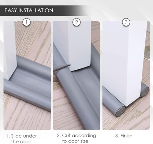 Arrowzoom Door Bottom Sealing Strip PRO Cotton Foam with Leather Water Resistant Draft Stopper Seal