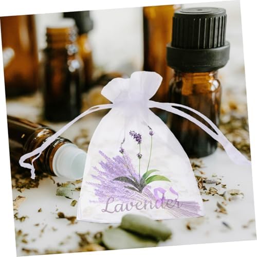 VOSAREA Lavender Dried Sachet Bags 50pcs Drawstring Pouches for Home Fragrance