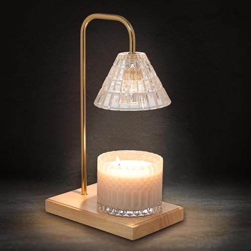 Sheffield Home Glass Candle Warmer Lamp - 12x8 Natural Cone Shape