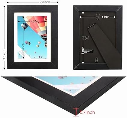 The Display Guys Black Wooden Picture Frame Set