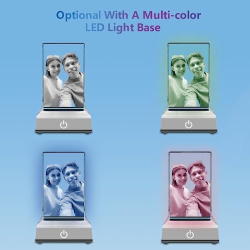 Personalized 3D Crystal Photo Cube With Custom Image