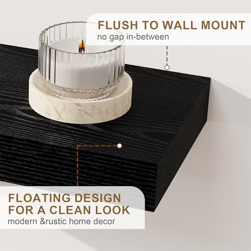Fun Memories Floating Shelves Set of 2 36 Inch Black