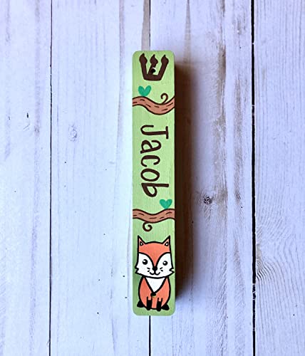 Fox Mezuzah Scroll Case for Kids