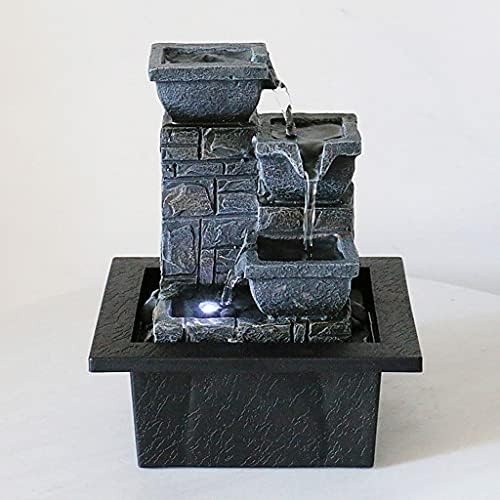 XXZY 4-Tiered Tabletop Fountain with Square Base