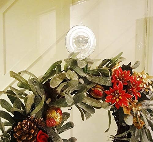 Christmas Wreath Holders Suction Cup Hooks for Glass Windows and Doors