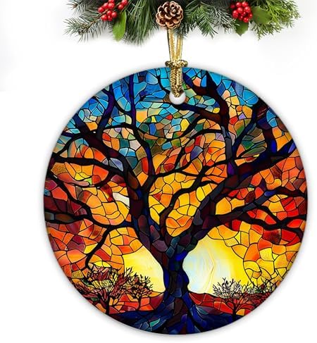 Tree of Life Ceramic Christmas Ornament Set 2024