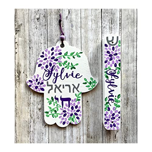 Lea Joelle Handmade Hamsa Mezuzah Gift Set