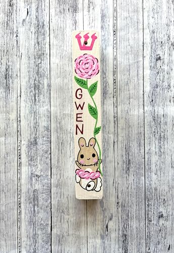 Lea Joelle Bunny Rose Mezuzah Kids Room Decor