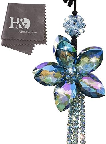 Crystal Color Flower Car Charms for Rear View Mirror