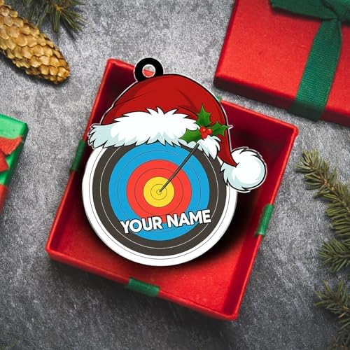 Personalized Archery Christmas Ornament - Custom Snow Globe Acrylic Decoration for Bowhunters and Hunters