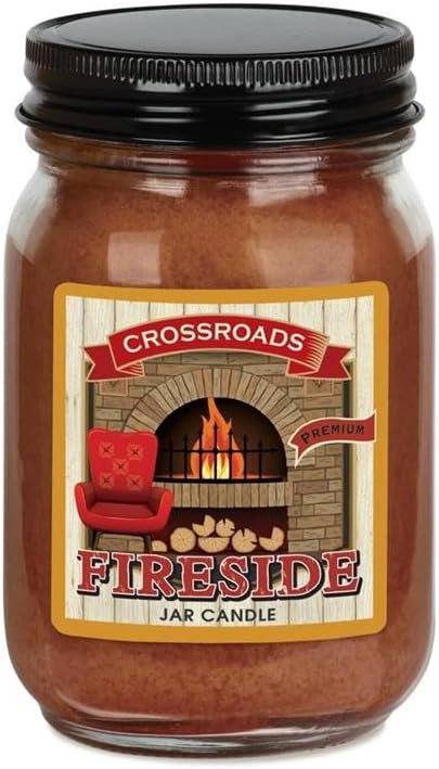 Crossroads Fireside Pint Scented Jar Candle 12 Oz