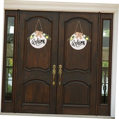 STOBAZA Round Sunflower Door Wreath Hanger Decor